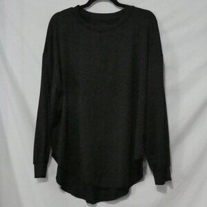 SHEIN - Curve | 1X | Black Long Sleeve Asymmetrical Top